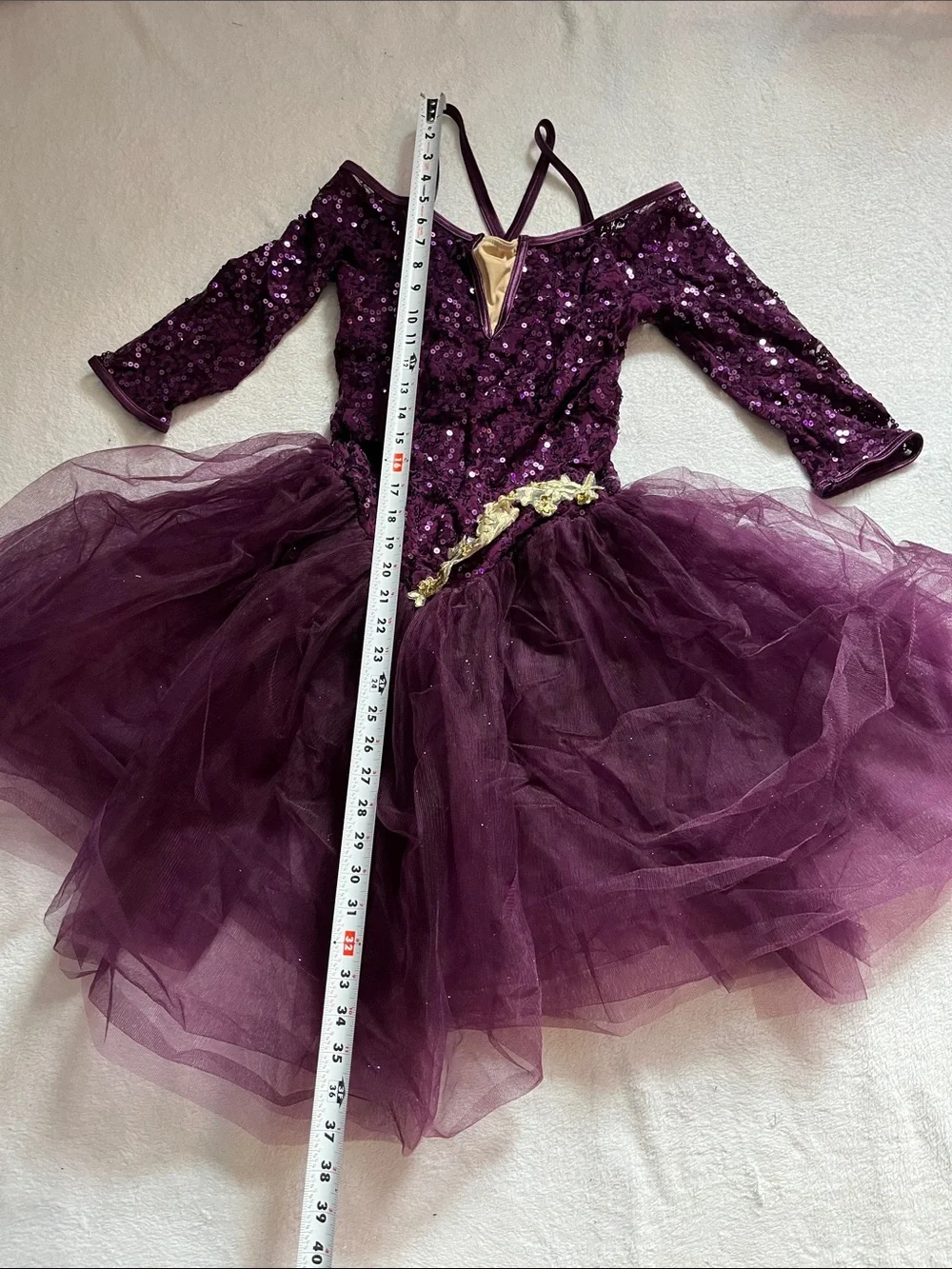 Weissman Deep Purple Sequin Tulle Dance Costume
